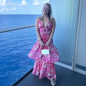 Floral Pink Maxi Dress